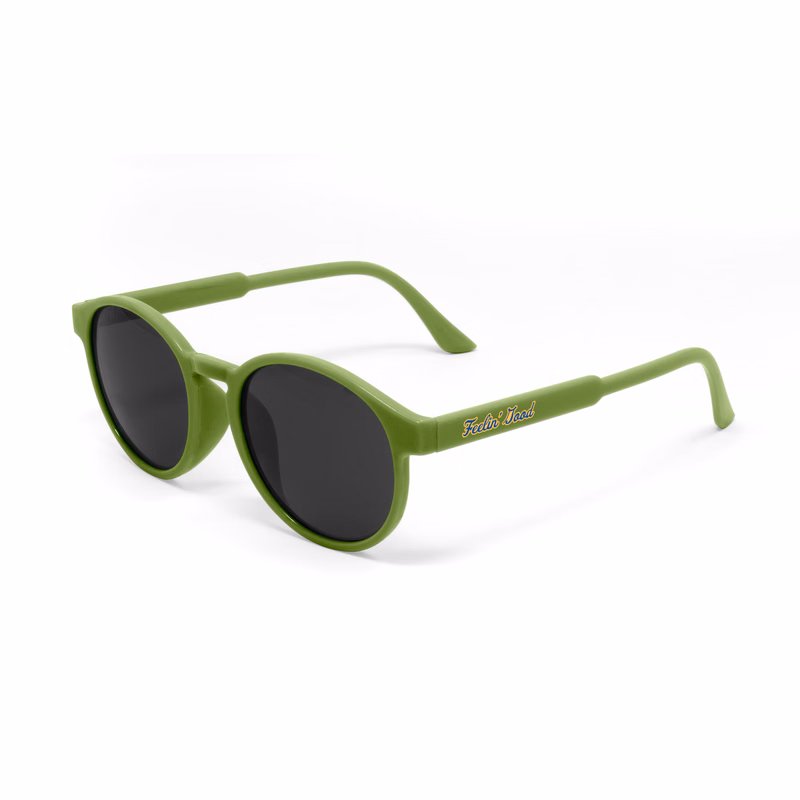 Retro Round Sunglasses: Solid Color Frame