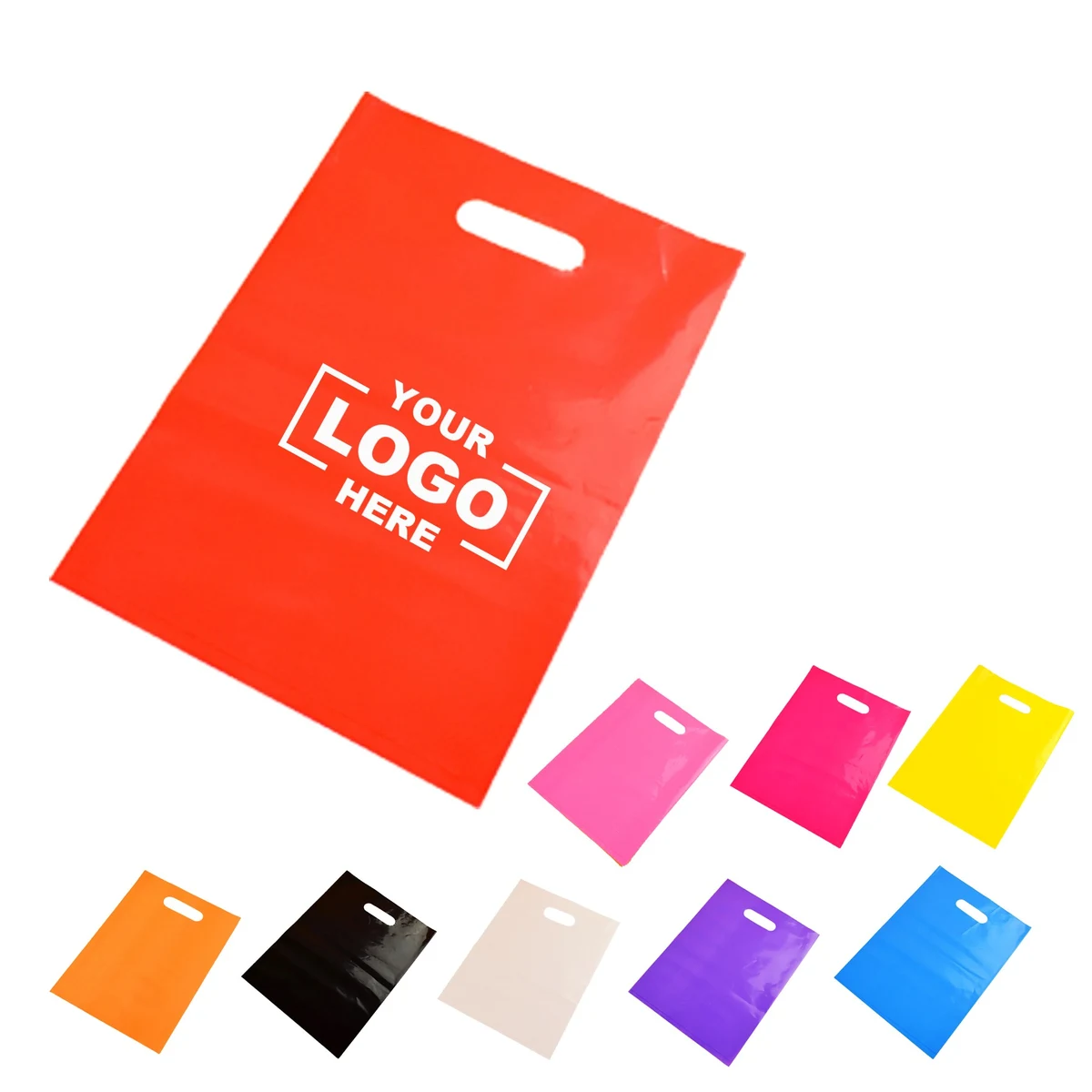 Plastic Retail Shopping Bags with Die Cut Handles 1