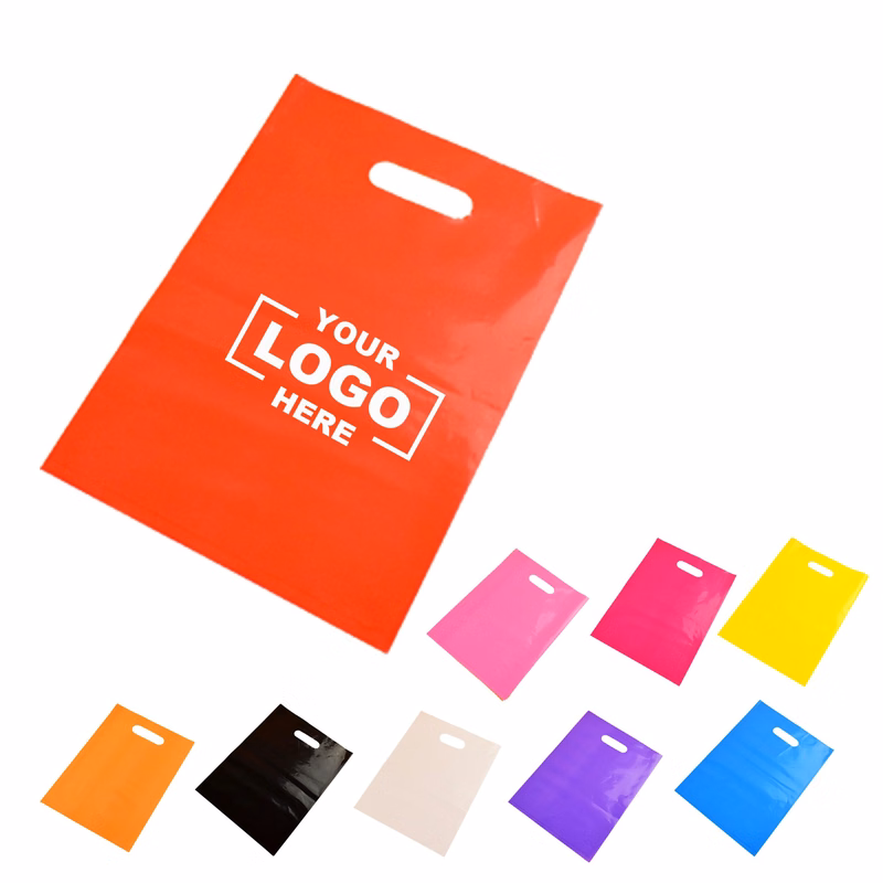 Plastic Retail Shopping Bags with Die Cut Handles