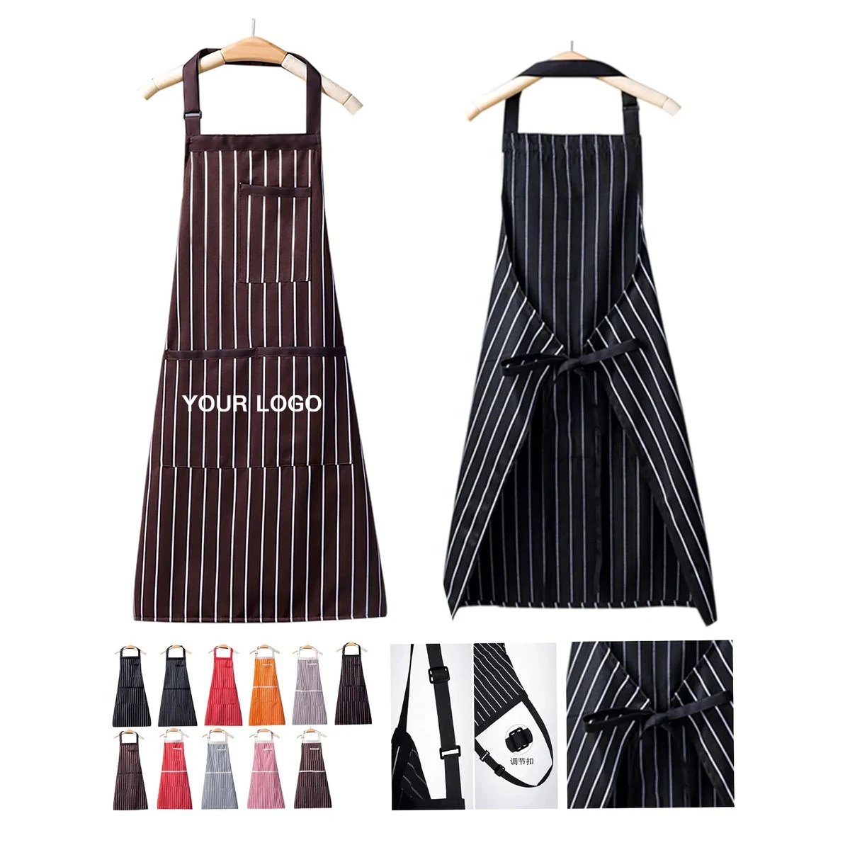 Polyester Cotton Blend Apron with Storage 1