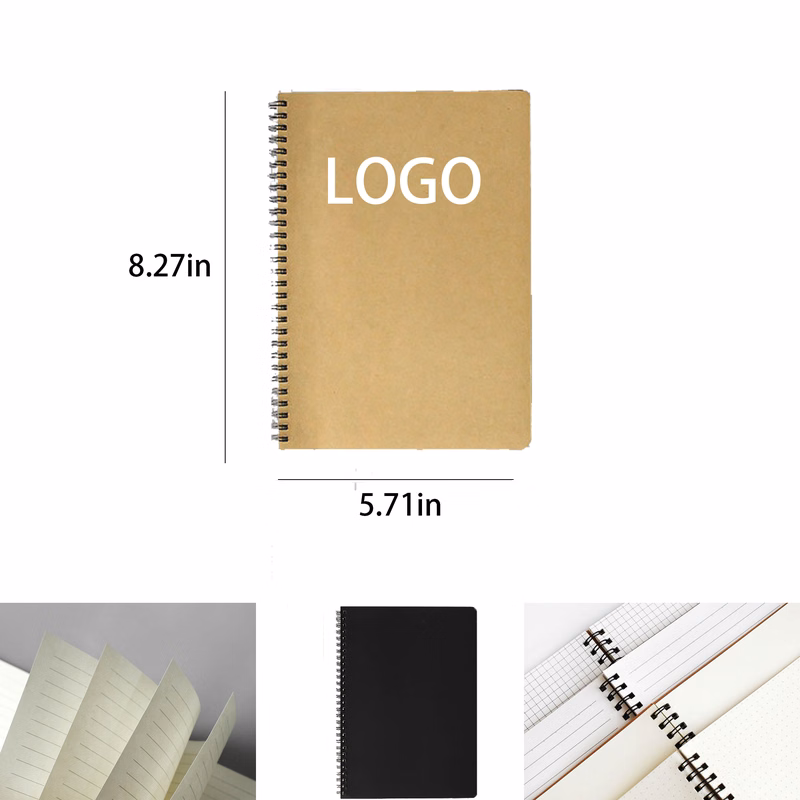 Minimalist Black Spiral Doodle Notebook