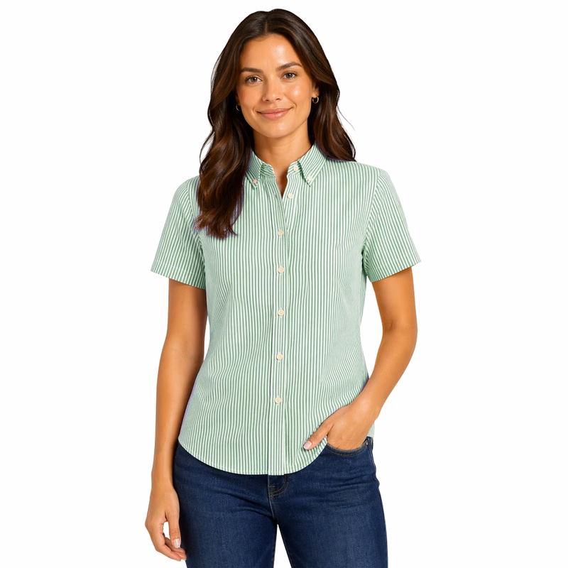 Ladies' Short-Sleeve Oxford Shirt