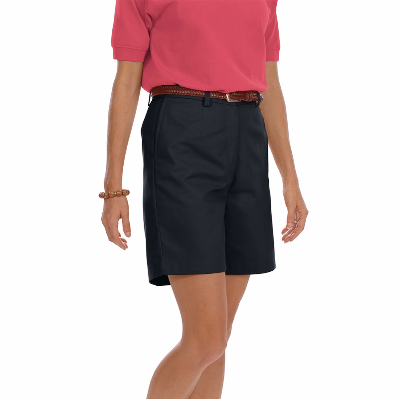 Ladies' Scotchgard Twill Flat Front Short