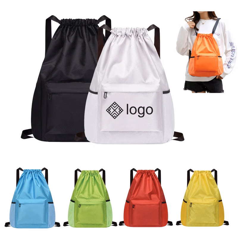 Oxford Cloth Waterproof Drawstring Shoulder Bag