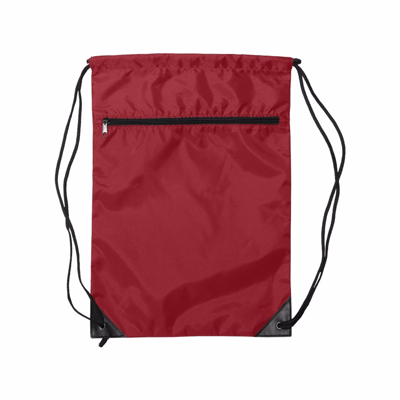 Zippered Drawstring Backpack - 8888
