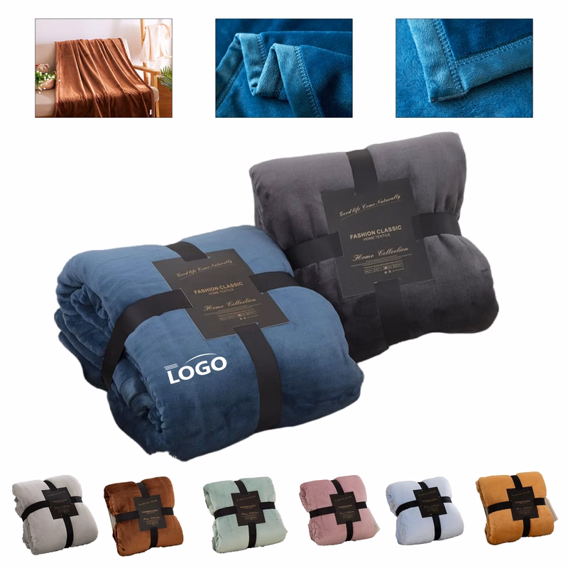 Heavyweight Flannel Blanket, Plush Fleece Throw