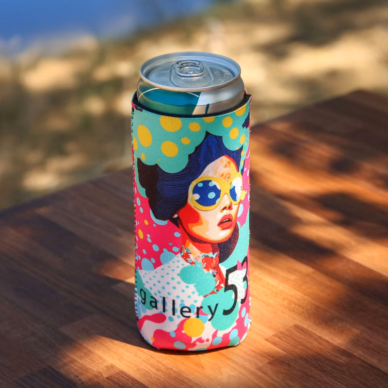 Overseas Direct Full Color Reversible Slim Neoprene can cooler