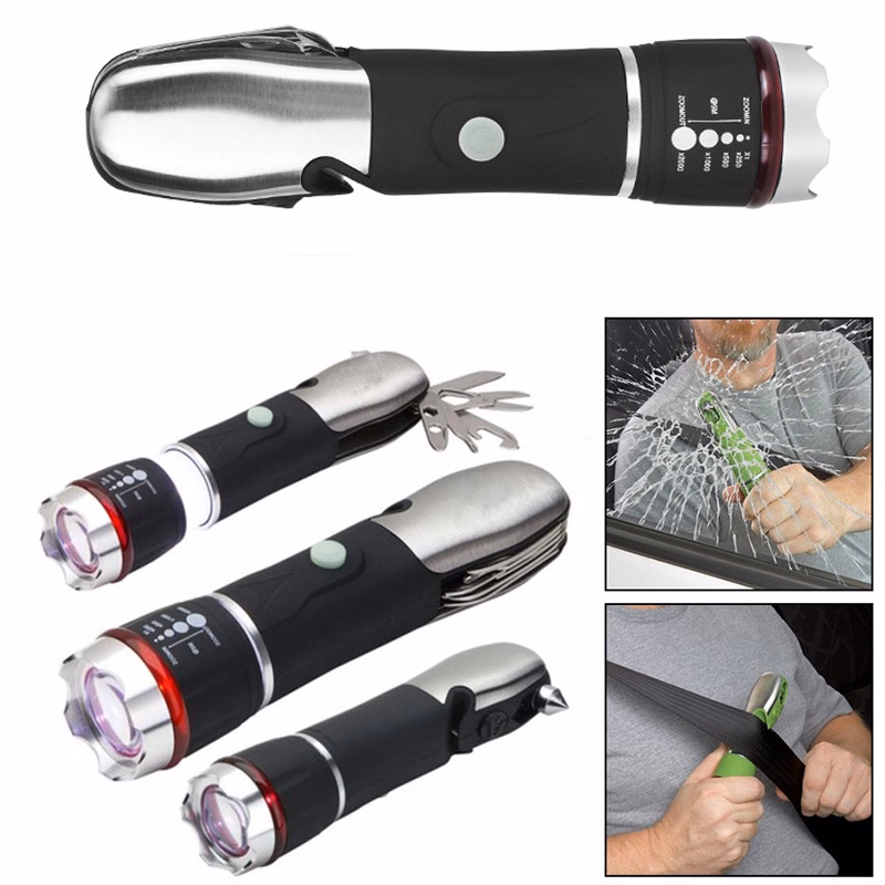 Aluminium Alloy Flashlight with knife Multi-Tool