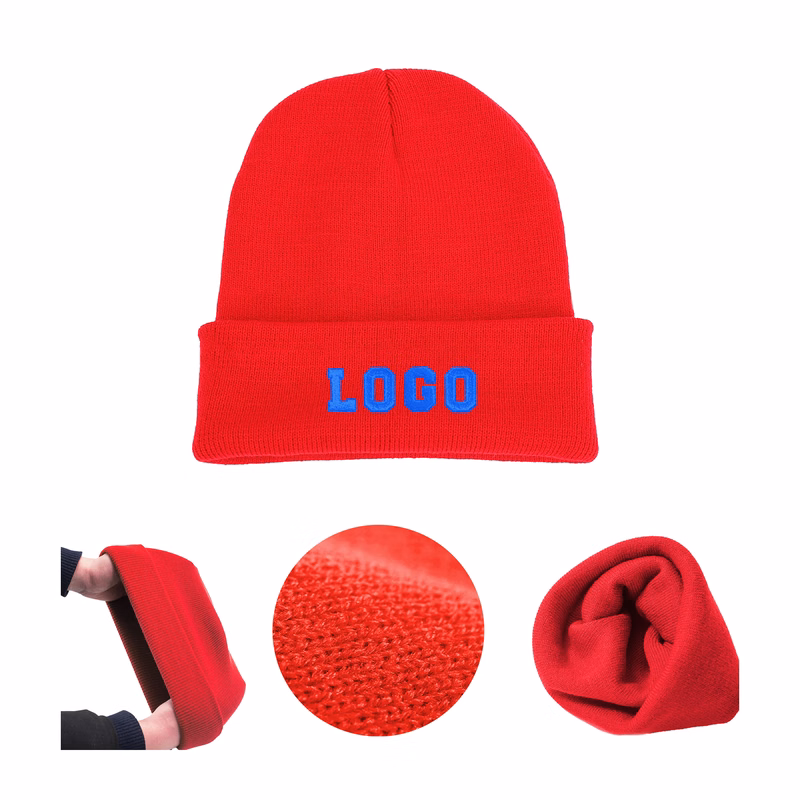 Acrylic Knitted Beanie Hat Cap