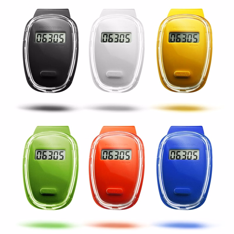 Lcd Display Counter Walking Pedometer With Clip
