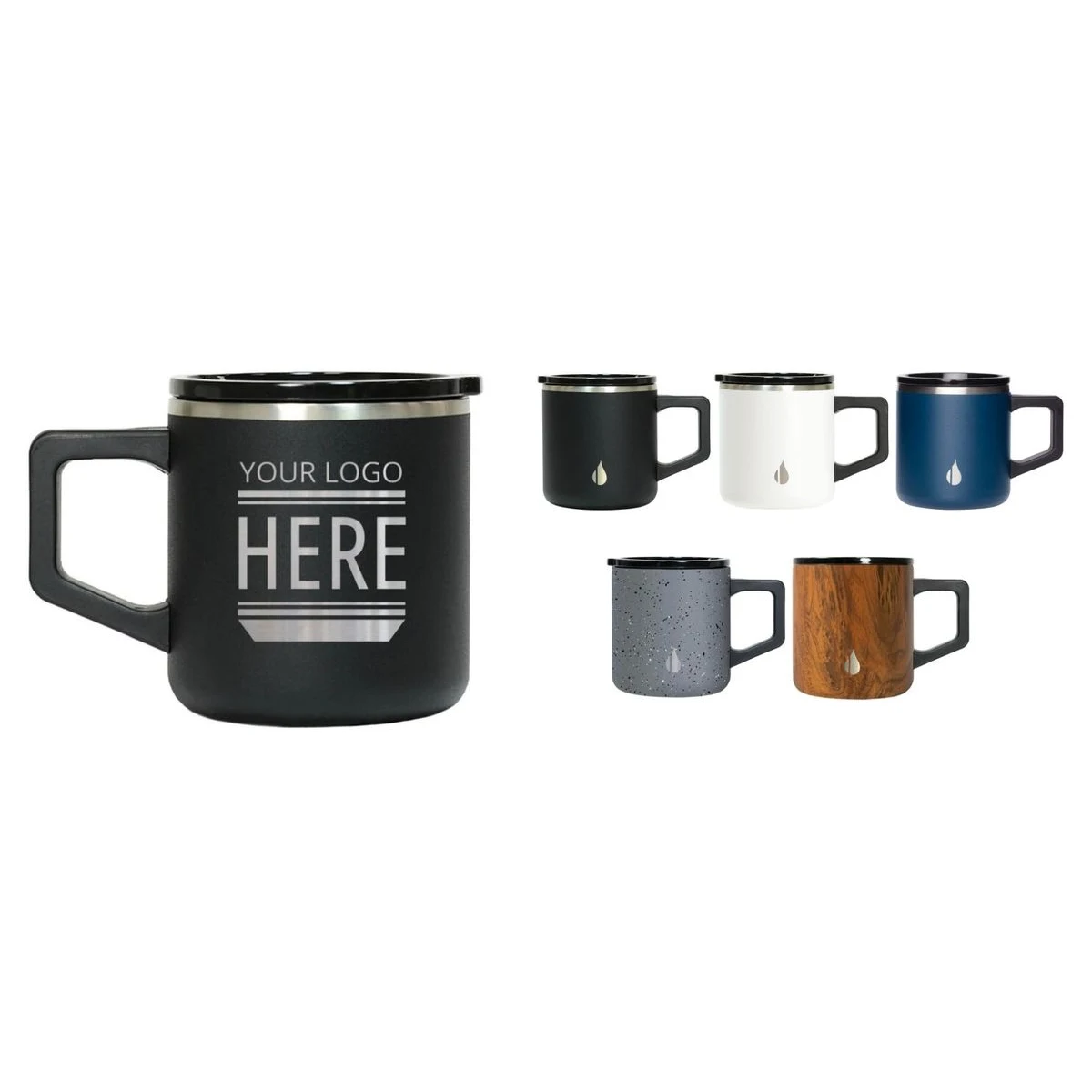 Elemental® Summit 12oz Stainless Steel Camp Mug with Shatter-free Lid 1