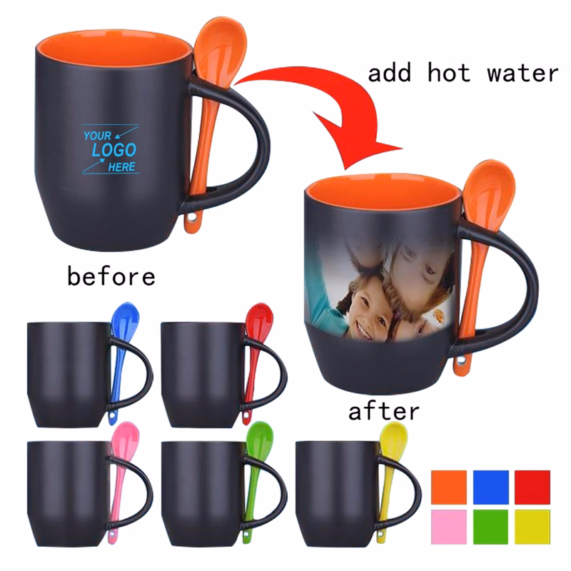 12 Oz. Color Changing Coffee Mug w/Spoon