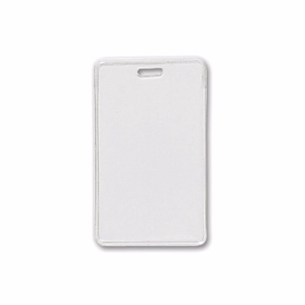 2.64" W x 4.50" H - Vertical Clear Vinyl Badge Holder (Blank)