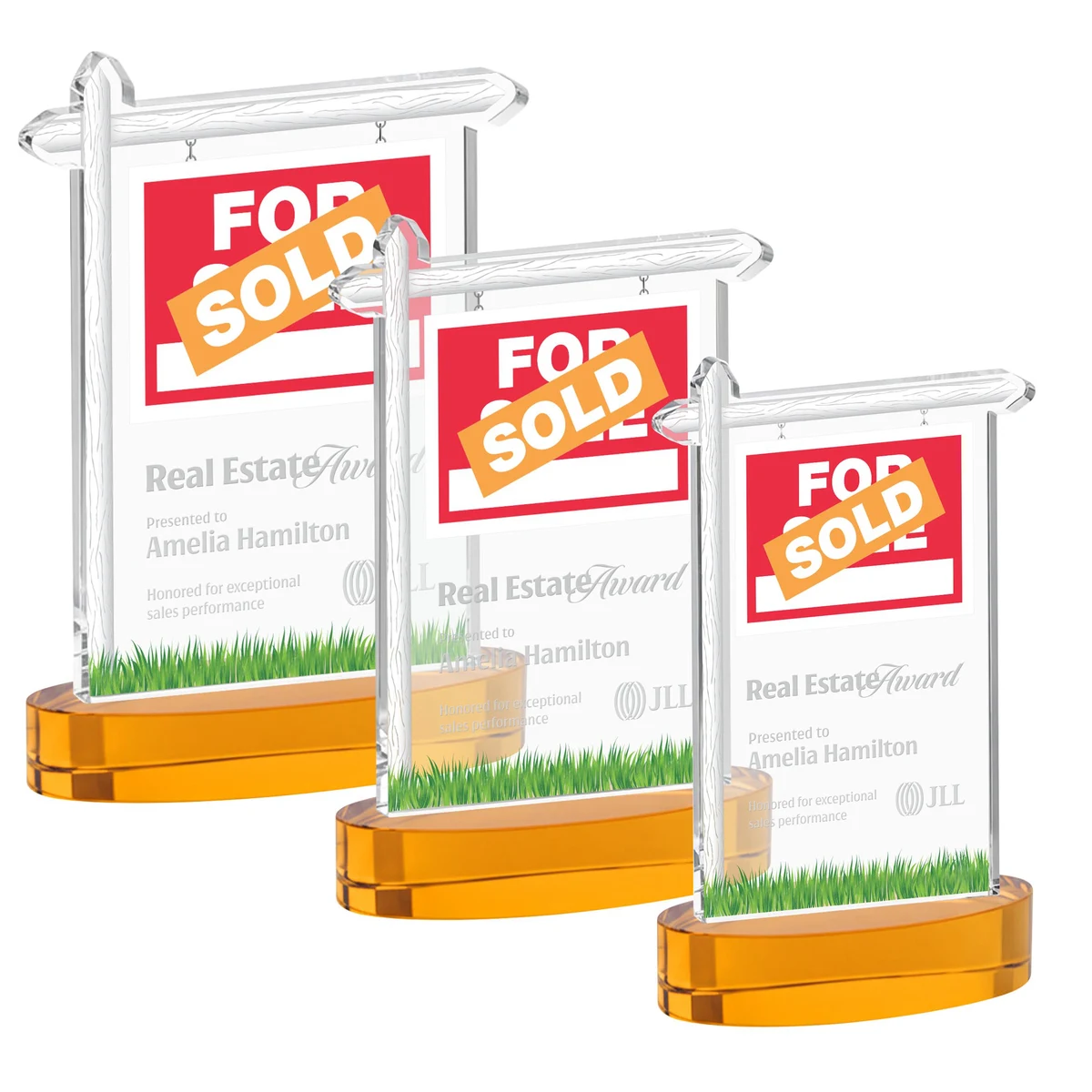 Real Estate Award on Alberton Base - Amber 1