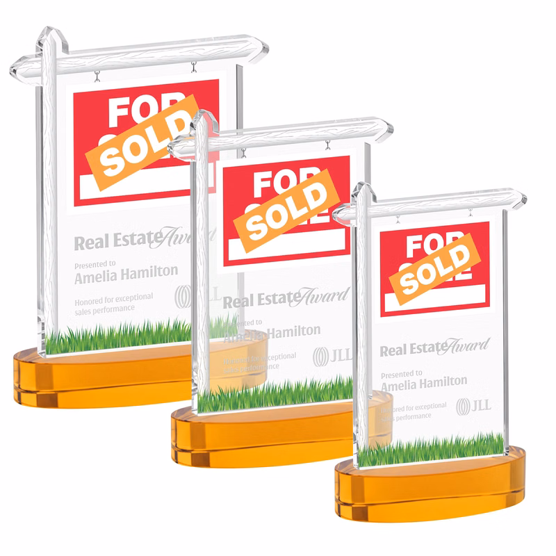 Real Estate Award on Alberton Base - Amber