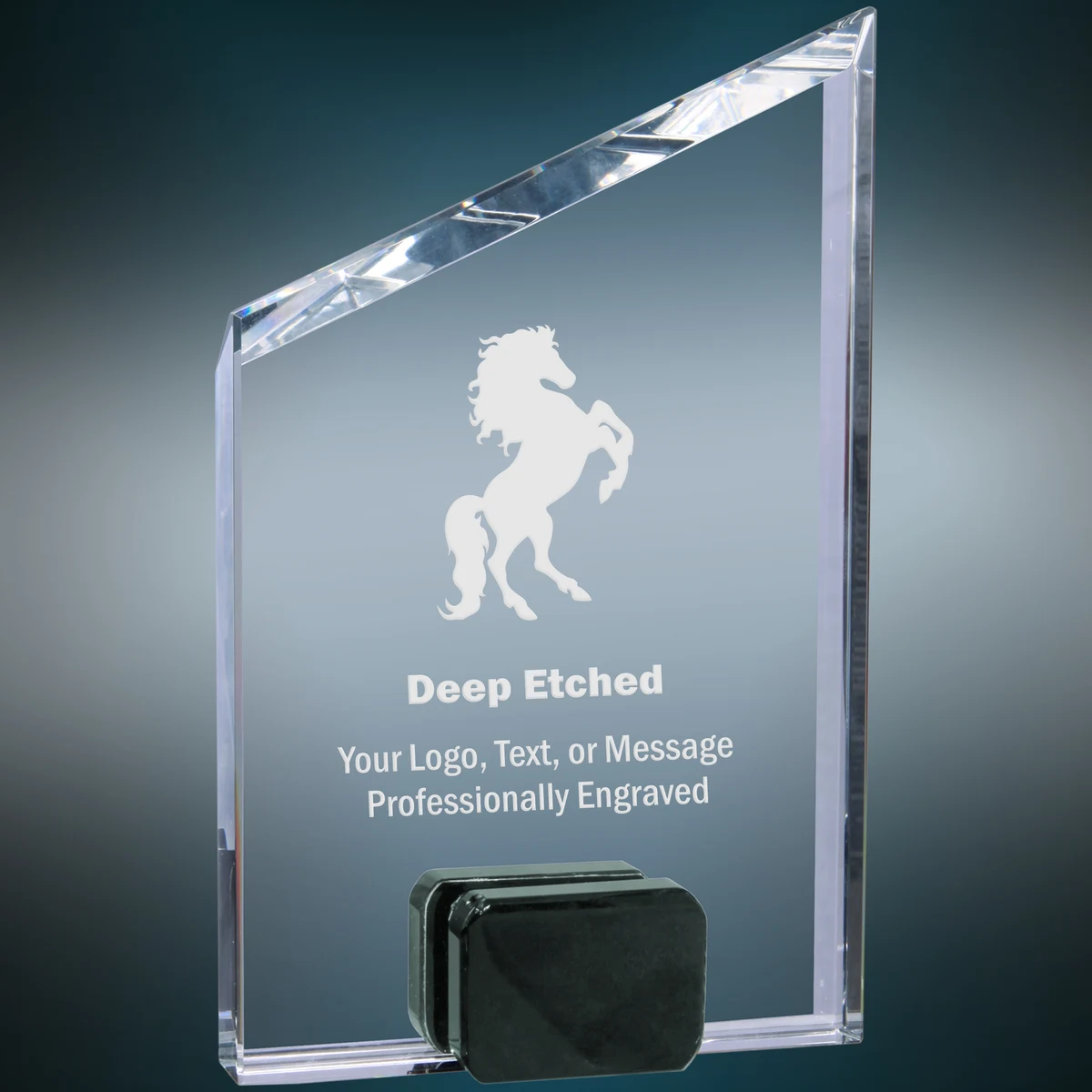 8" Crystal Peak Award with Black Crystal Base 1