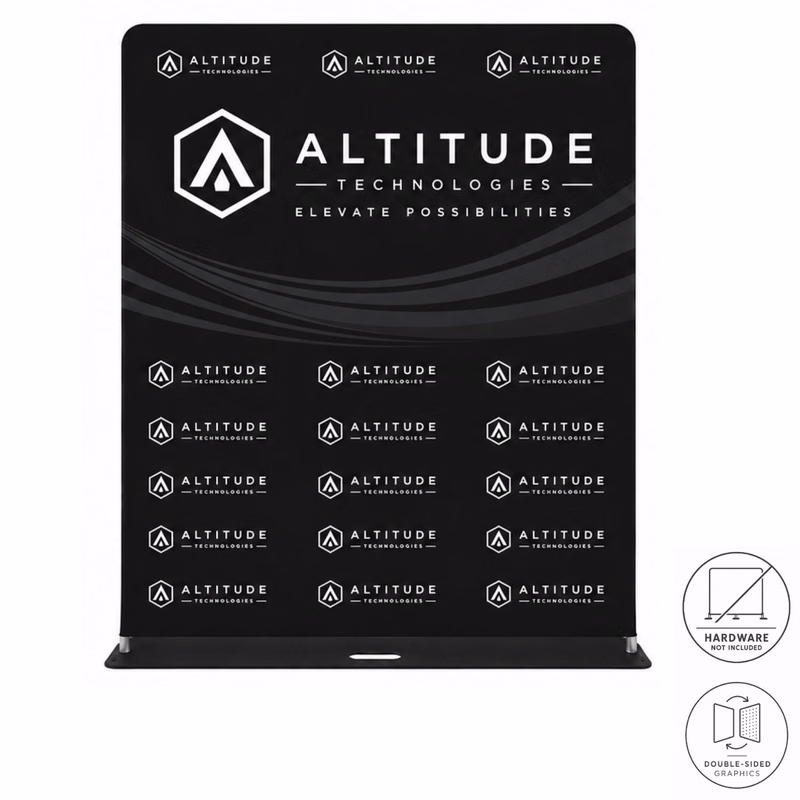 Replacement Graphics Double Sided 5'W x 90"H EuroFit Tension Fabric Slip on cover, NO SETUP