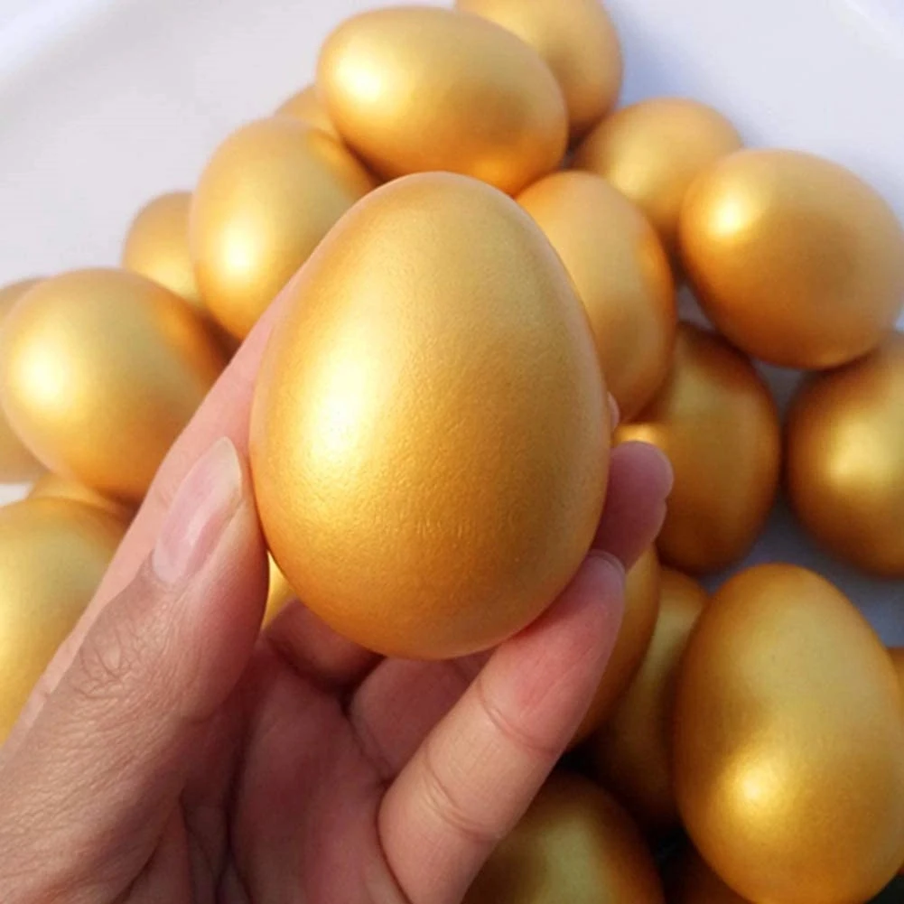 Golden Wooden Egg 1