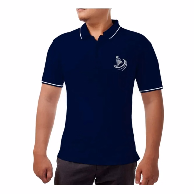 Men's Blue Polo Shirt - Embroidered