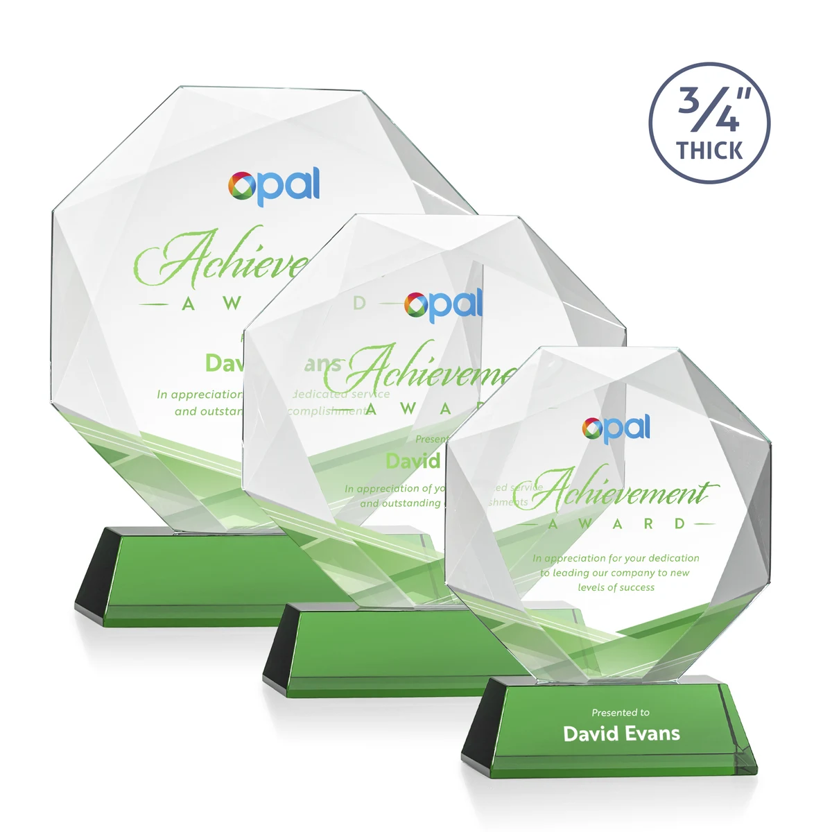 Bradford VividPrint™ Award on Newhaven Base - Green 1