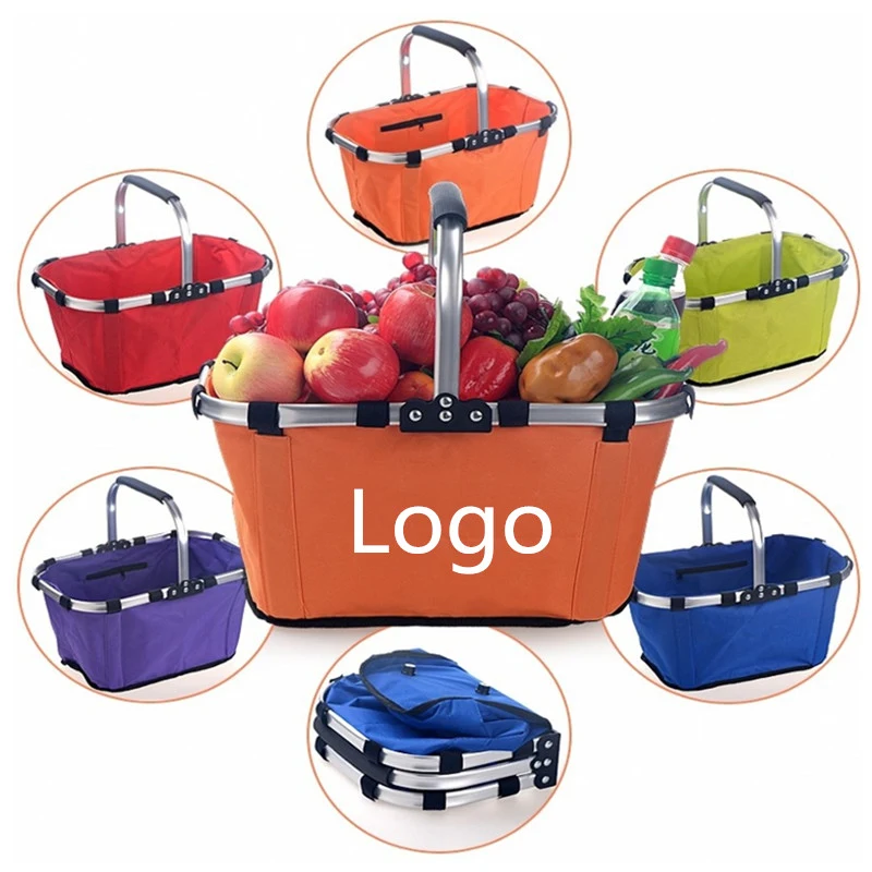 Foldable Shopping Basket Collapsible Market Picnic Storage 1