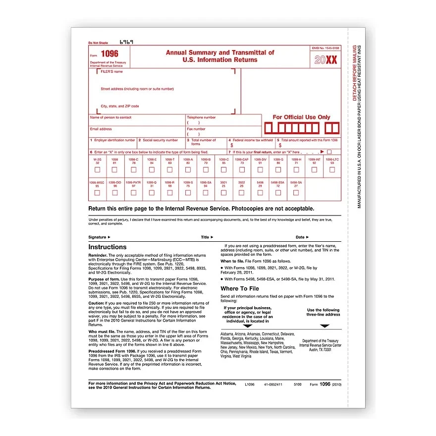 Laser 1096 Transmittal Forms 1