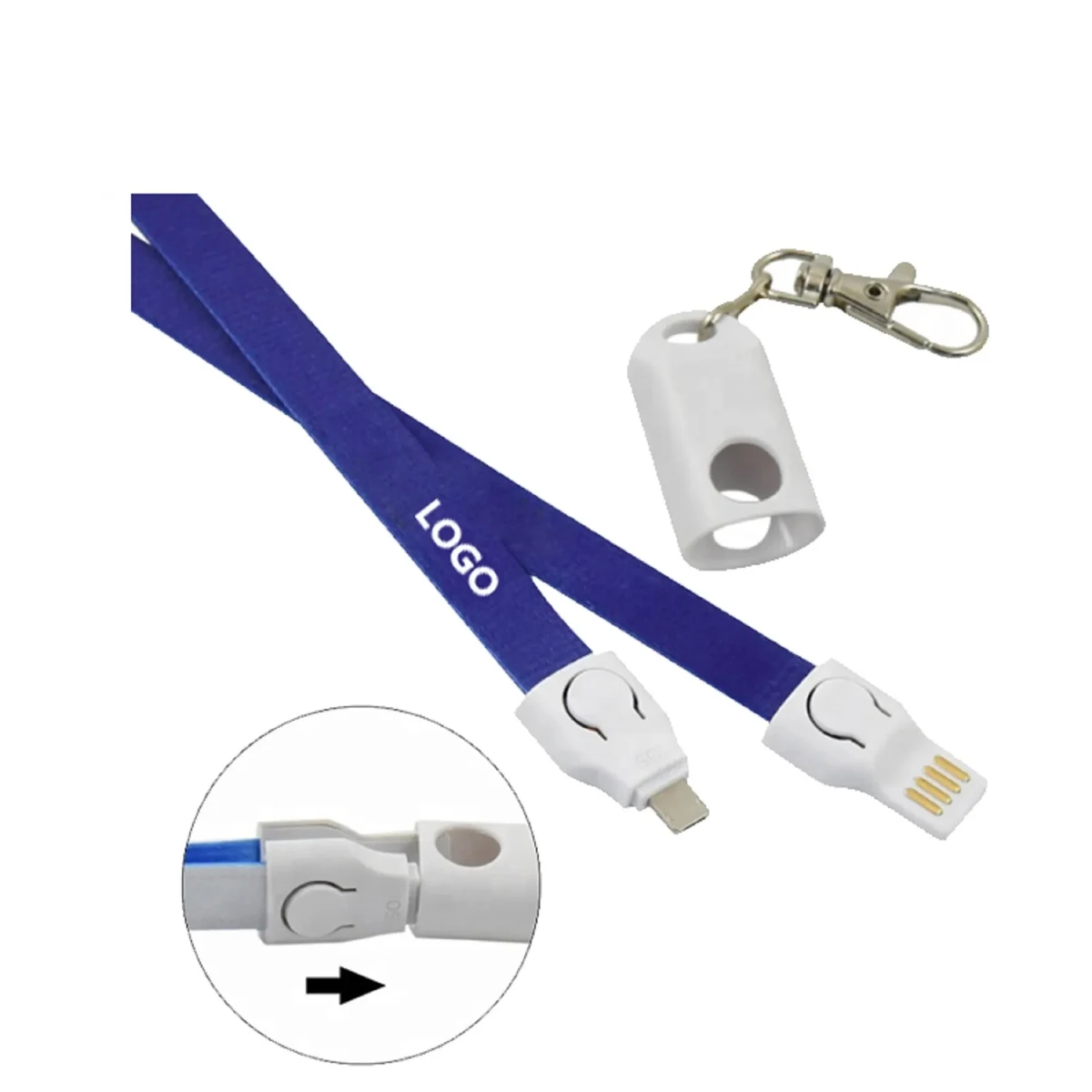 2 in 1 Smarty Charging Cable Lanyard 1