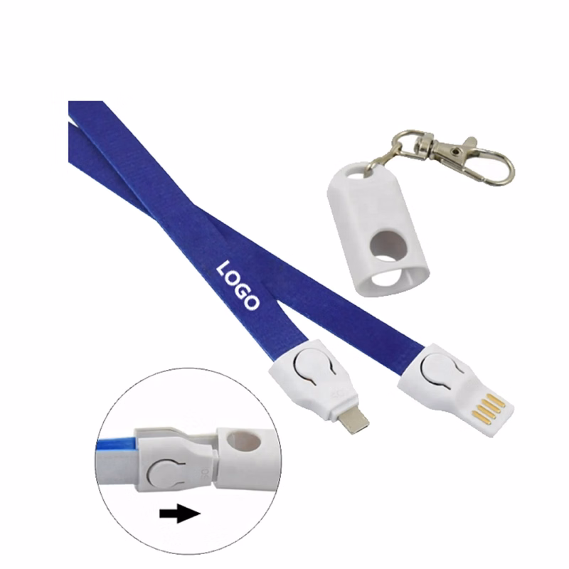 2 in 1 Smarty Charging Cable Lanyard