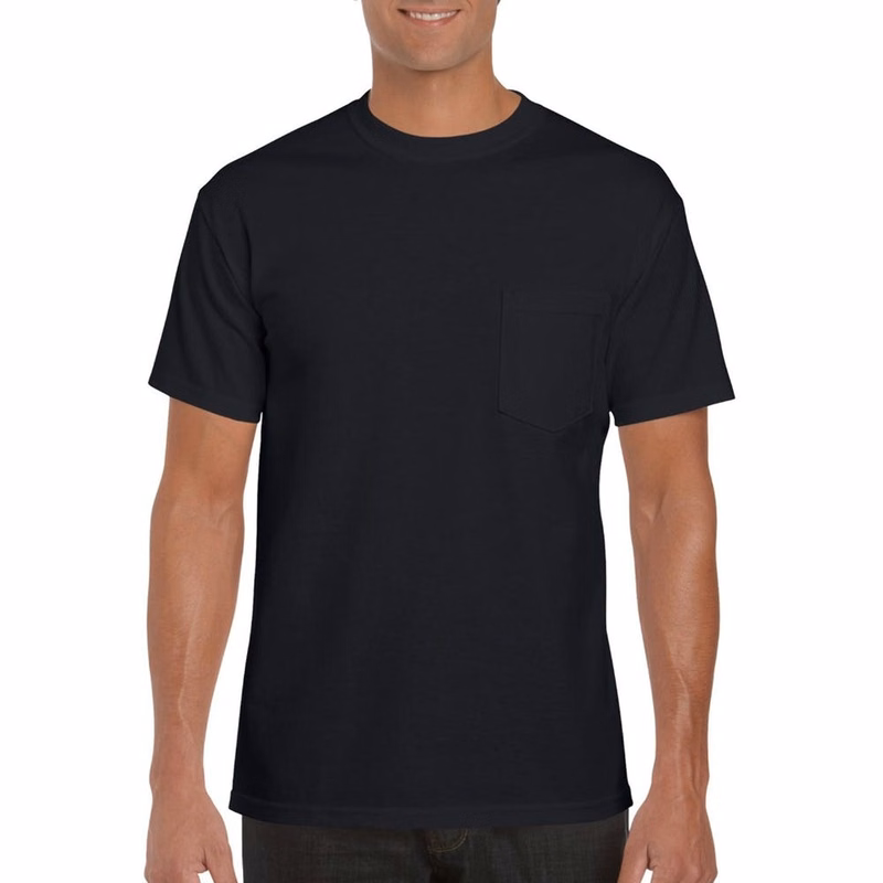 Irregular Gildan Pocket Tees - Black XL