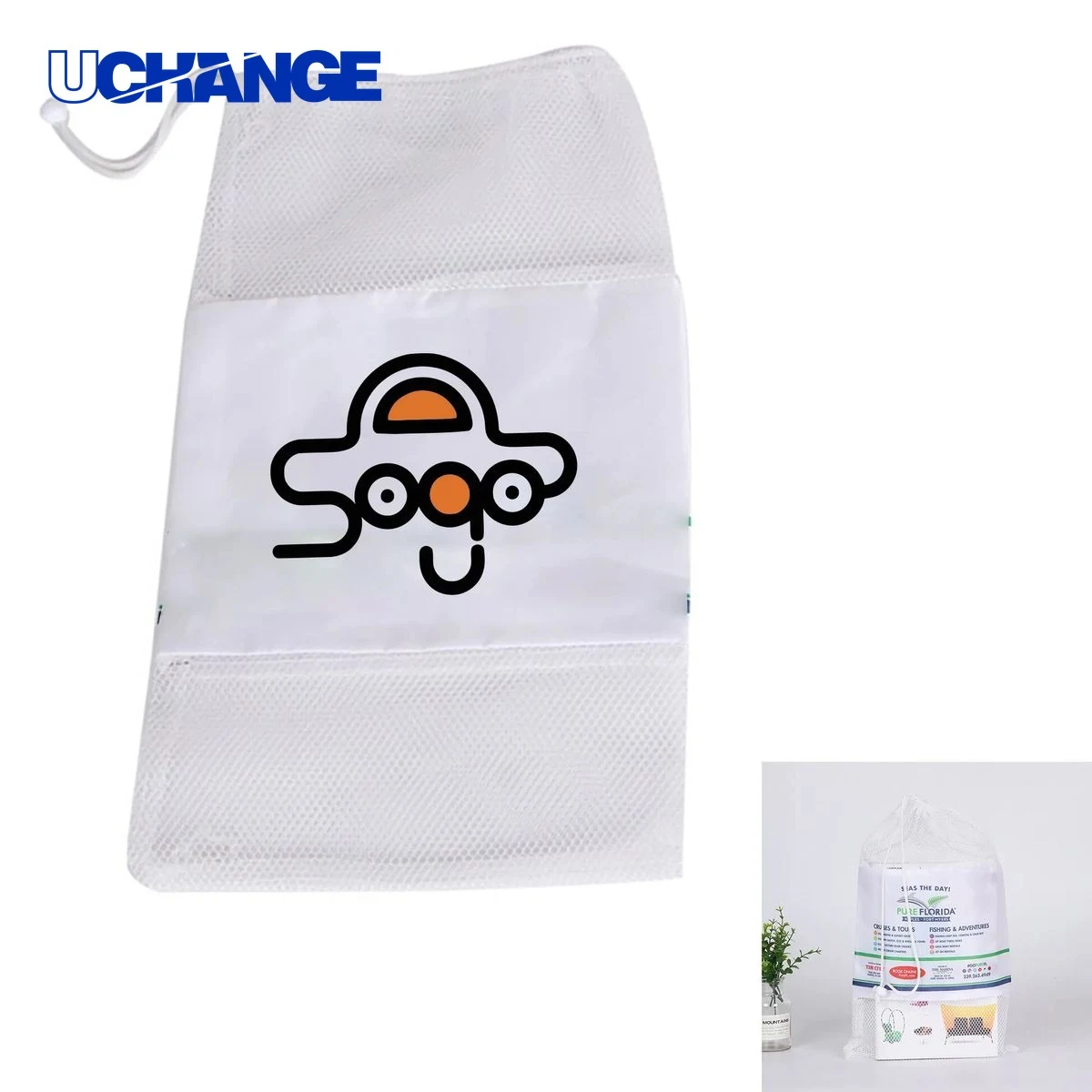 Full Color Polyester Drawstring Mesh Backpack 1