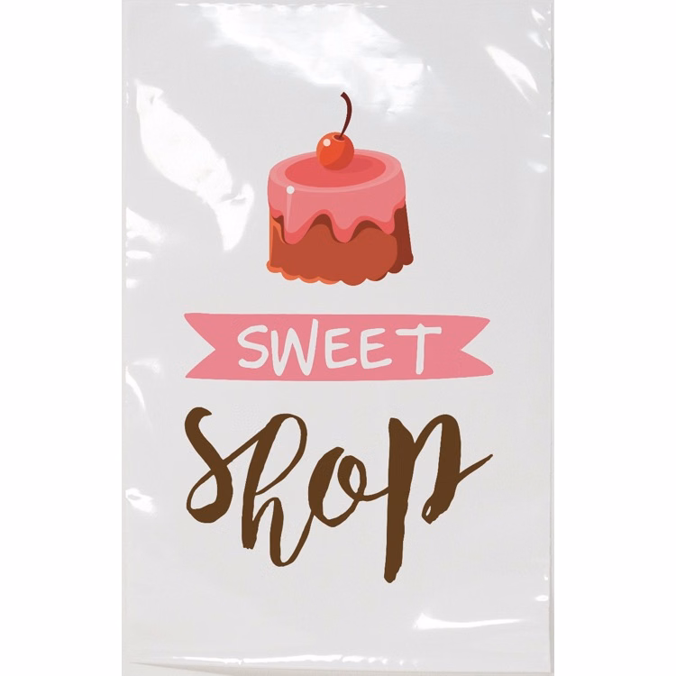 Digital Full Color 2-Sided White Open-Ended Plastic Bag (6" x 9")