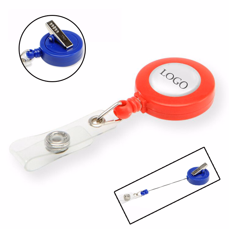 Retractable Badge Holder with Rotating Alligator Clip