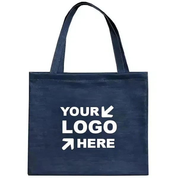 Custom Denim Shopping Tote Bag, custom tote bag with logo imprint 1