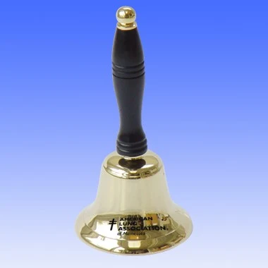 4" Brass Bell with wooden handle 1
