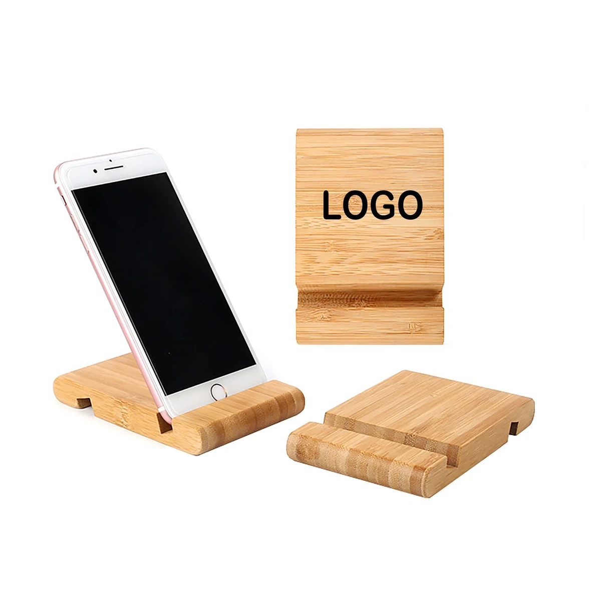 Double Sided Bamboo Phone Holder 1