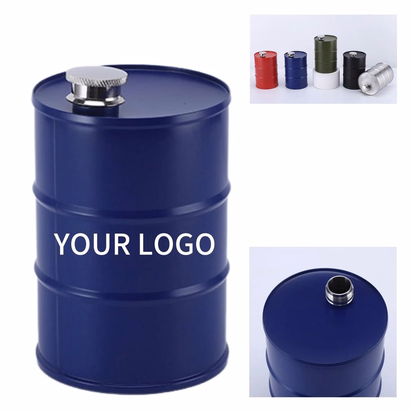 Novelty Oil Drum Flask 24oz for Gifts or Events