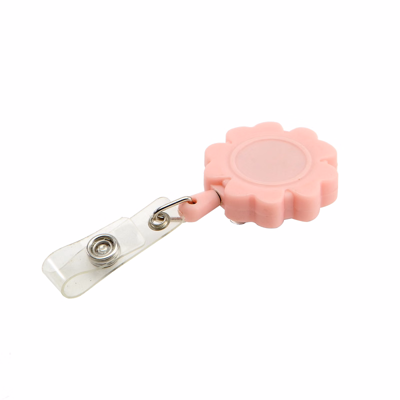 Retractable Flower Shape Badge Reel