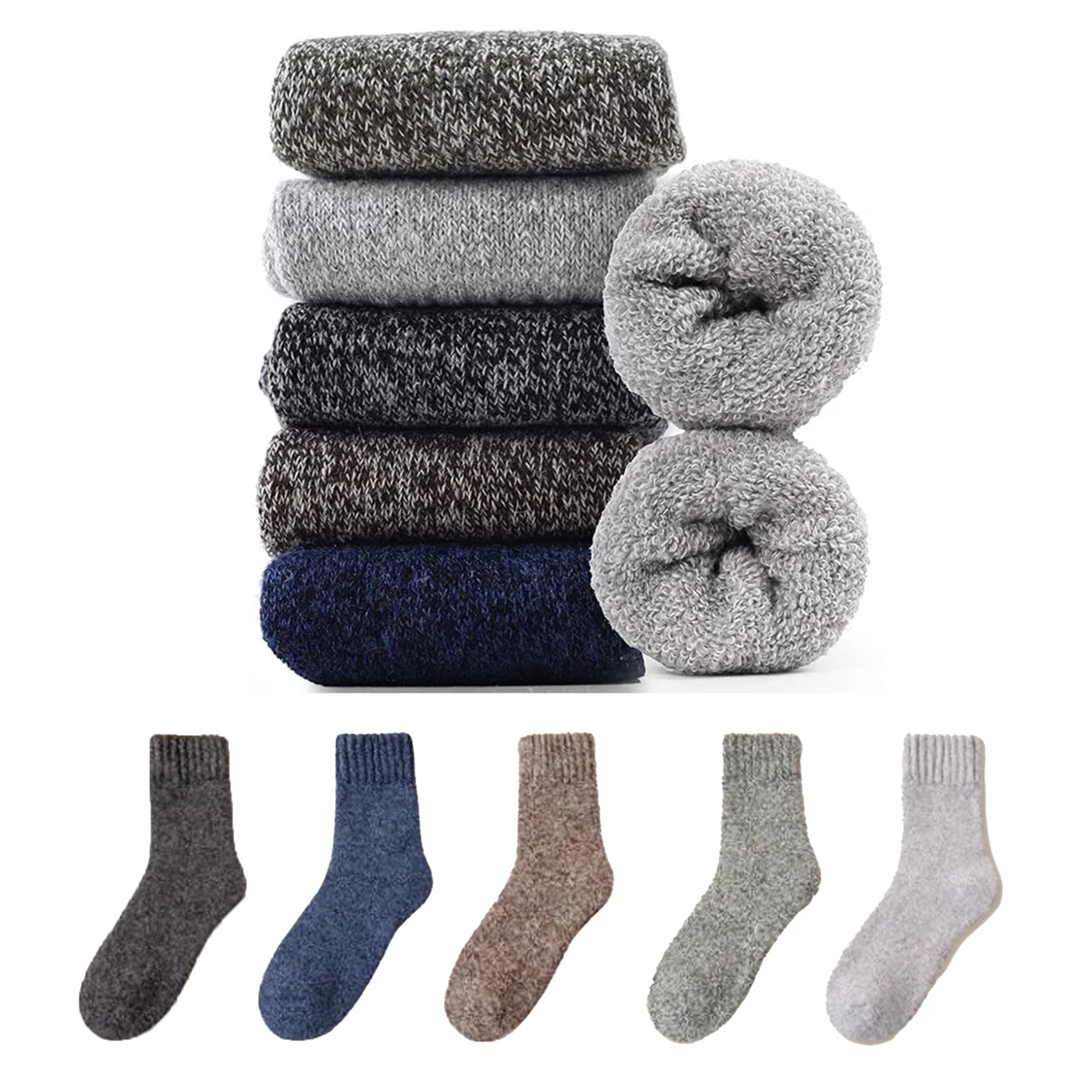 Embroidered Winter Thermal Socks 1