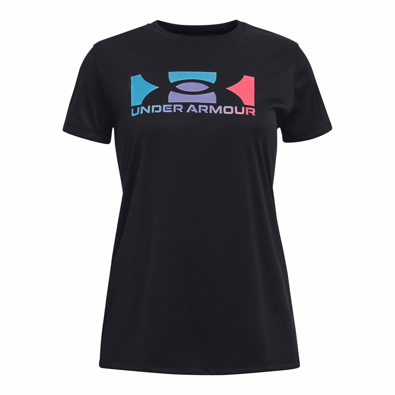 UA Tech Box Logo Girls' Short Sleeve