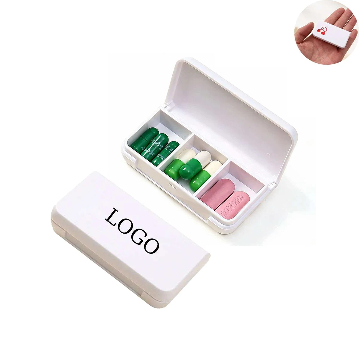 Mini 3 Compartment Pill Box 1