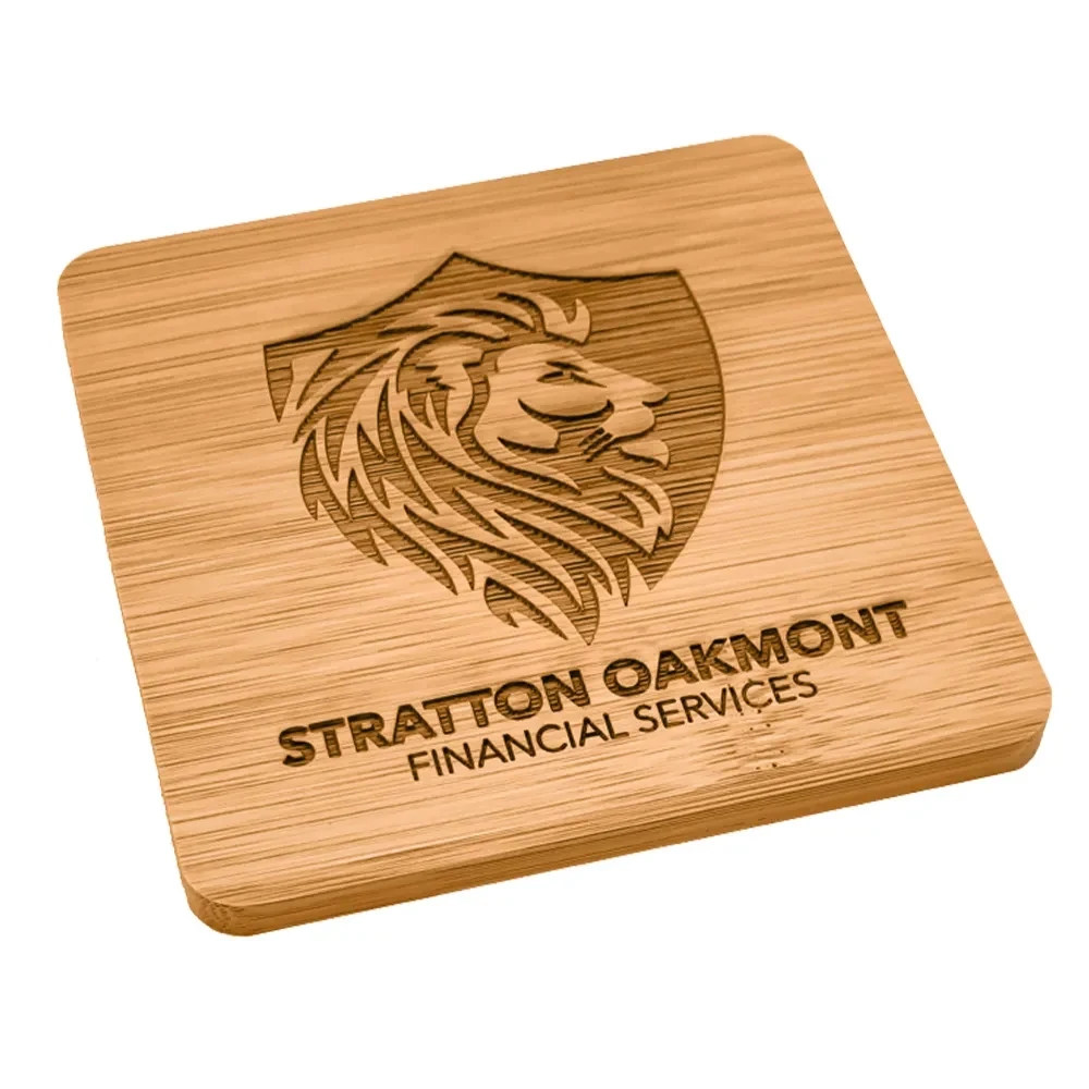 Laser Etched Bamboo Coasters 1