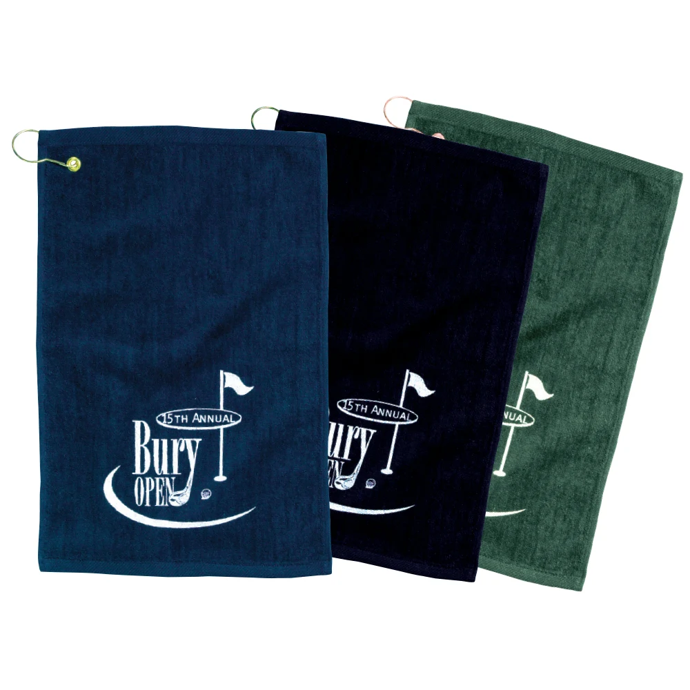Turkish Hemmed Colored Golf Towel 12"x17" 1