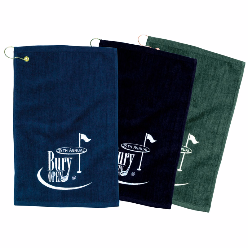 Turkish Hemmed Colored Golf Towel 12"x17"