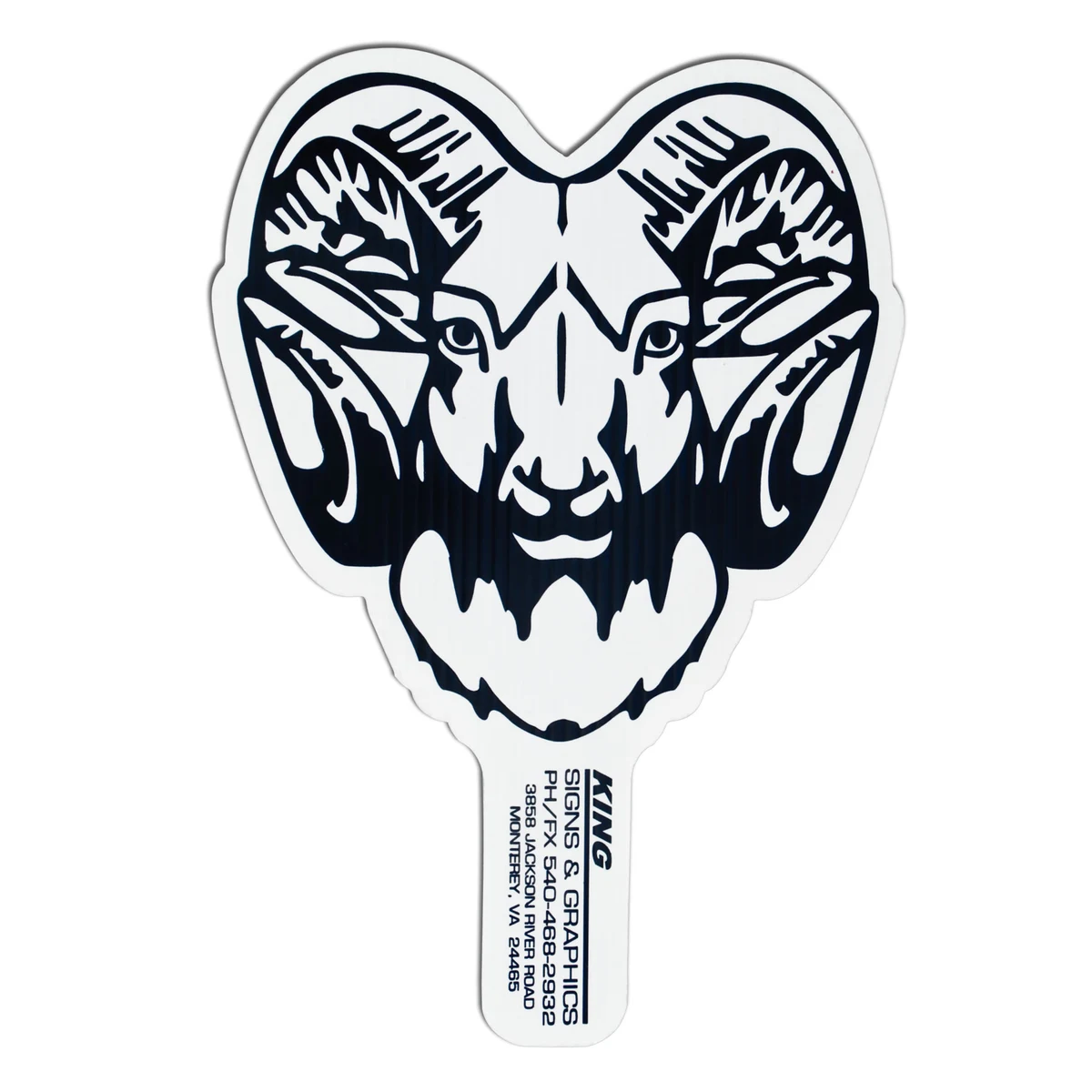 Ram Mascot Hand Fan, Screen Printed 1