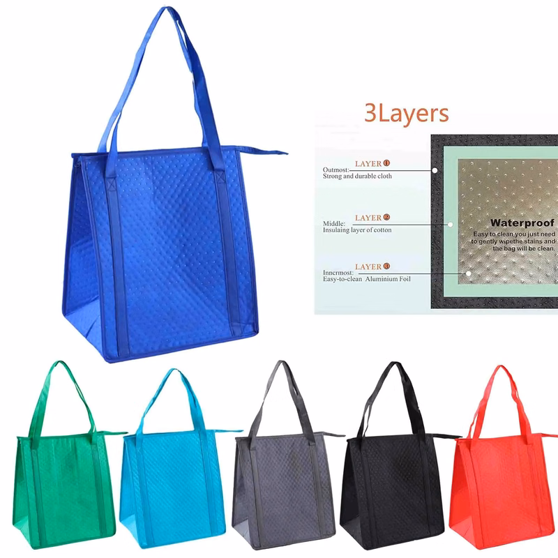 Cooler Bags Shopping Zipper Insulated Lunch