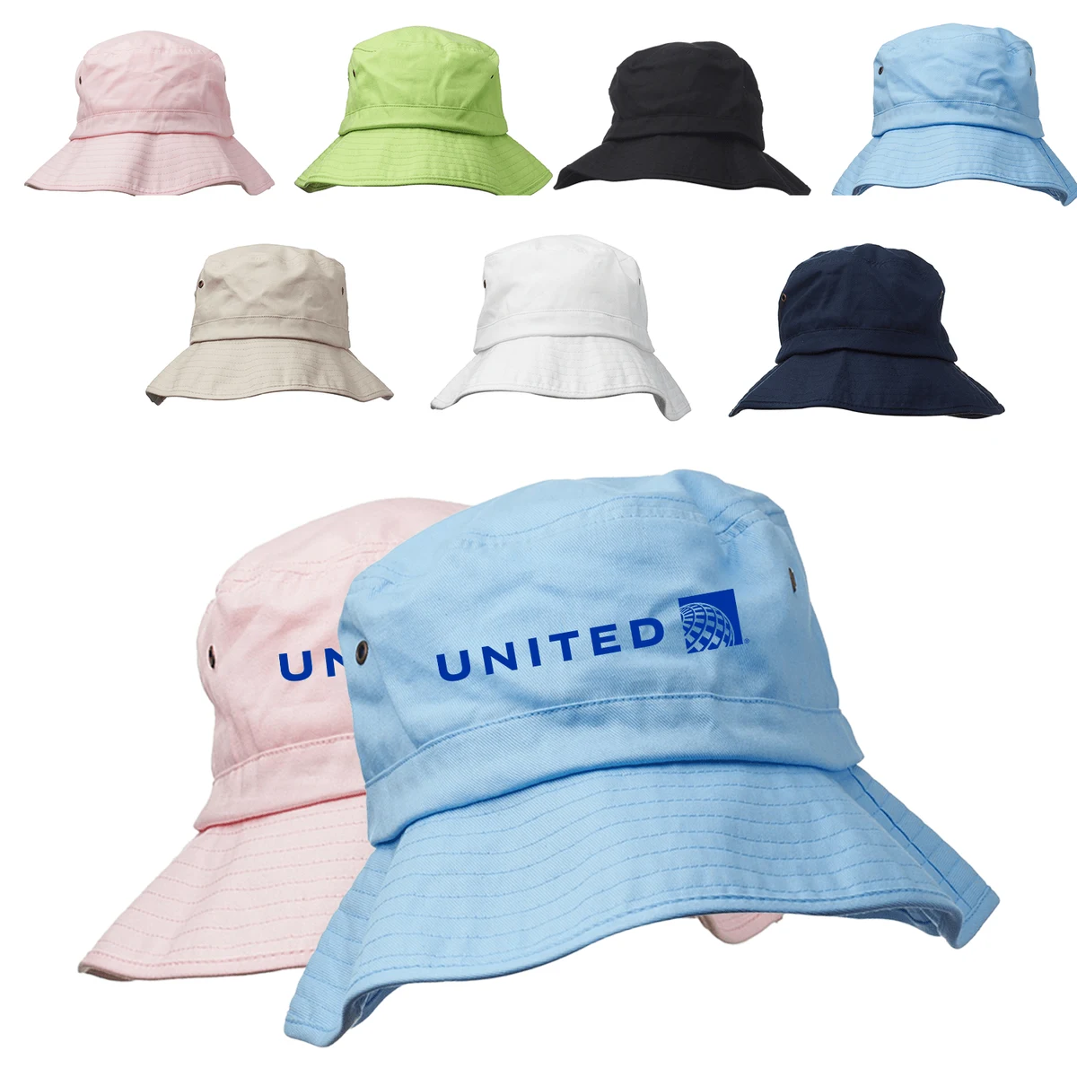 Lightweight Cotton Bucket Hats w/ Custom Logo 1