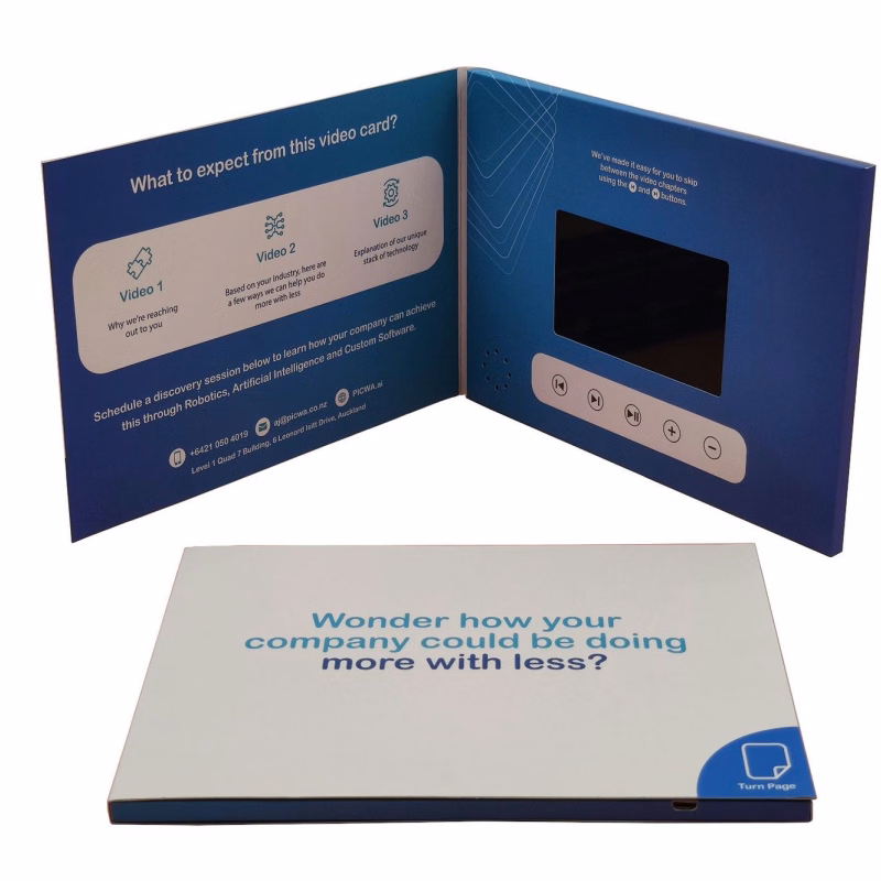 4.3" Screen Customized Video Brochure Greeting Card