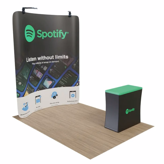 Zip Up Display Curved 8 ft