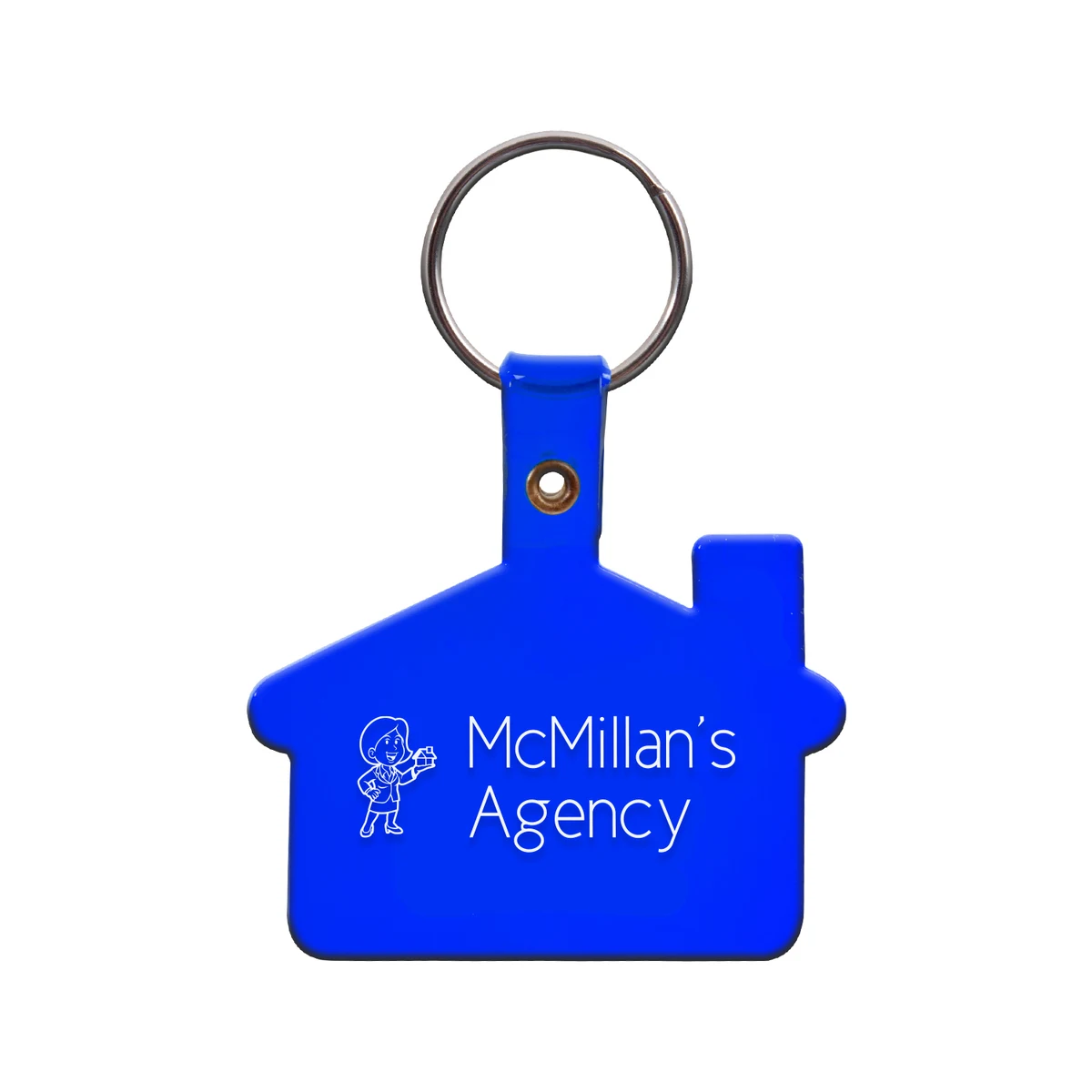 House Shaped Soft Plastic Key Tag 1