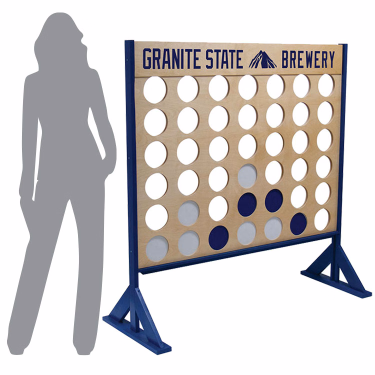 Giant Four In A Row Game (Printed Header, Blank Pucks, Full Color)